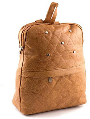 

HD DP Stylish Backpack for Women and Girls 5 L Backpack(Beige), Brown