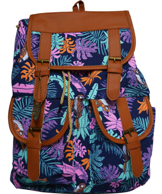 

Fashion Knockout Multi Colorured Canvas Printed College Pithu Bag/Backpack 5 L Backpack(Blue)