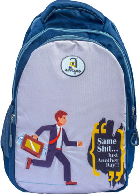 

amigoes AMG001NBLU 18 L Backpack(Blue), Black
