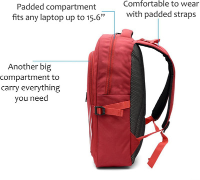 

LeeRooy MN-LeeRooy Nylon 30 Ltr Red Laptop Bag Backpack For Unisex 25 L Laptop Backpack(Red)