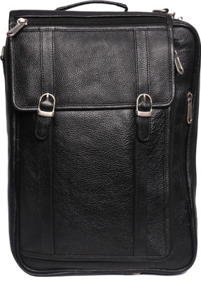 

JASHMIN Leather Laptop Backpack 18 L Laptop Backpack(Black)