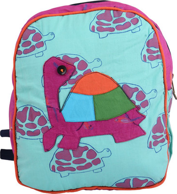 

Indha Craft Cotton Applique Work Kids School Bag 2.5 L Backpack(Multicolor), Green