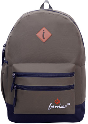 

Interlane S.k Double Zipper Design Backpack (Green) 21 L Backpack(Grey)