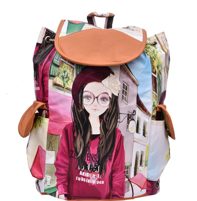 

Zuriti Girl Printed (203) 7 L Backpack(Multicolor)