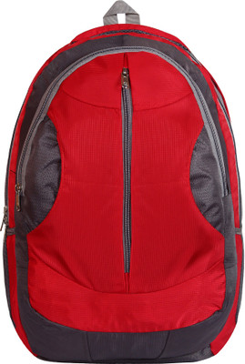 

EzeeLives 35 litres Large Sized(with Raincover) Casual Bag for School/College/Office 35 Laptop Backpack(Red, Grey), Grey;red