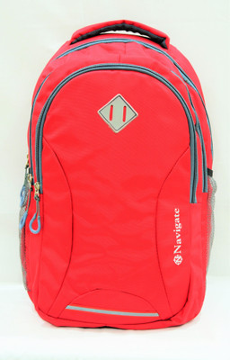 

NAVIGATE NEW BLACK RAINCOVER BACKPACK 25L 25 L Laptop Backpack(Black), Red