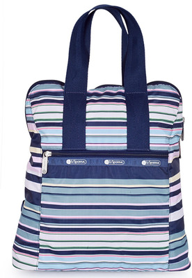 

LeSportsac Everyday 7 L Backpack(Blue, White), Beach stripe