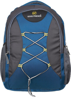 

Good Friends Waterproof 15.6 L Laptop Backpack(Blue, Grey), Sky blue
