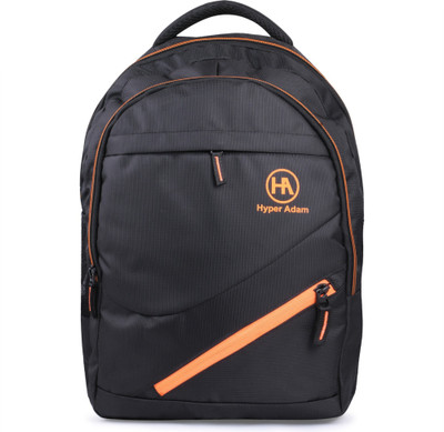 

Hyper Adam Unique Travel Laptop Backpack, College Backpack Bag, Water Resistant School Bag for Women Men, Fits 15.6 inch Laptop 25 L Backpack(Black), Black;orange