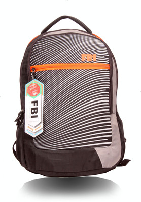 

FBI-Fabco School ,college 25 L Laptop Backpack(Black, White)