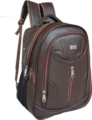 

SM Good Quality Spacious Artificial leather 30 L Laptop Backpack(Brown)