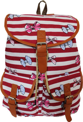 Damit College Wear Casual Wear 15 L Backpack(Red, White)