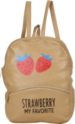 

Aadhunik Libaas Strawberry Stylish Office, Tution, College & Travelling Backpacks for Girls 10 L Backpack(Khaki), Mustard