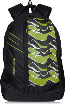 

Adamson DG PRINTS 28 L Backpack(Black), Black and green