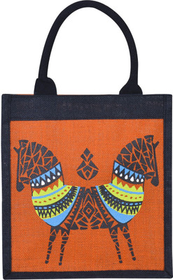 

Jute Cottage Double Zebra Print Shopping Bag Medium Black Jute Waterproof Multipurpose Bag(Black, 3 L)