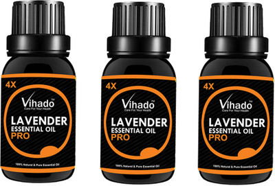 

VIHADO Lavender 100% Pure Essential Oil 4X PRO (25 ML) (Pack of 3)(25 ml)