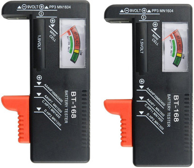 DOCOSS PACK OF 2- Universal Battery Checker Battery Tester for AAA AA C D 9V 1.5V Button Coin Cell Household Batteries Tester Battery Capacity Tester Analog Battery Tester