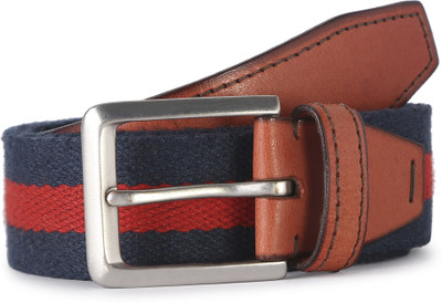 

Vittore Men Casual Blue, Red Genuine Leather Belt, Tan
