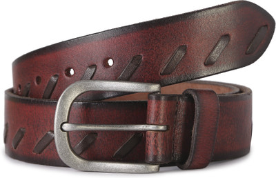 

Vittore Men Casual Red Genuine Leather Belt, Red brown