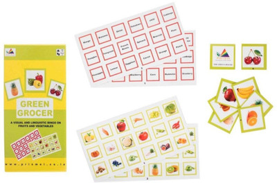 

Smartcraft Green Grocer - Pictorial Bingo ON Fruits and Vegetables(Multicolor)