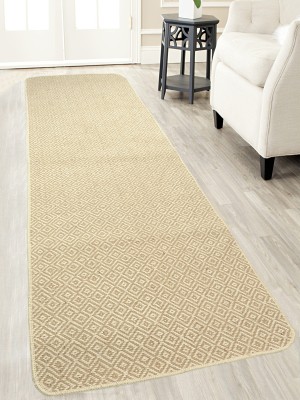Saral Home Beige Cotton Runner(2 ft,  X 7 ft, Rectangle)