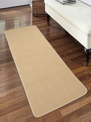 Saral Home Beige Cotton Runner(2 ft,  X 6 ft, Rectangle)