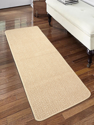 Saral Home Beige Cotton Runner(2 ft,  X 6 ft, Rectangle)