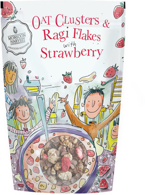 

Monsoon Harvest Oat Clusters and Ragi Flakes with Strawberry, 350g(350 g, Pouch)