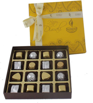 

Zoroy Luxury Chocolate Diwali Box of 16 Delite Chocolate Fudges(170 g)