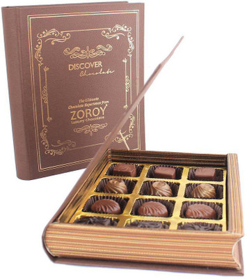 

Zoroy Luxury Chocolate Diwali Dairy book styled gift box with 12 Chocolates Fudges(125 g)