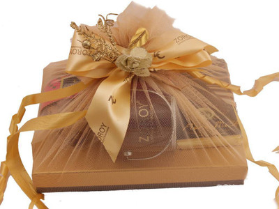 

Zoroy Luxury Chocolate Diwali Large Netted Hamper with chocolates, cookies, dryfruits and candle Fudges(300 g)