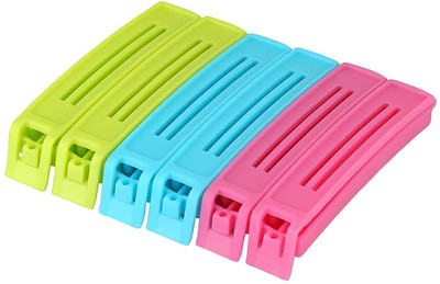 

Chefstar A Large, Medium, Small Plastic Snack Seal Sealing Bag Clips(Set of 6, Multicolor)