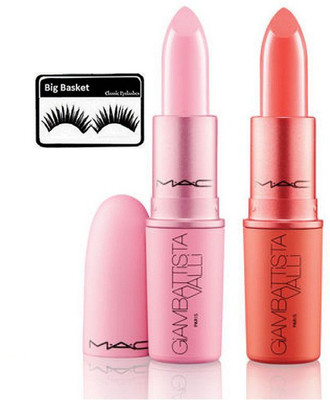 

big basket Eyelashes, Mac Real Doll & Fresh Salmon Lipstick(Set of 3)