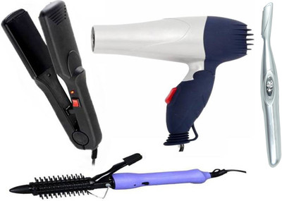 

Zooper Hair Straightener Hair Dryer Hair Trimmer With Hair Curlor Combo(Set of 4)
