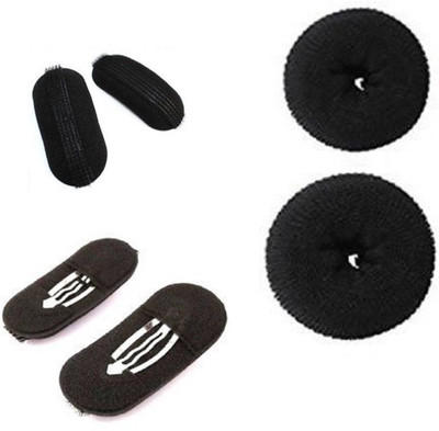 

JAMPAK Tiktak Styling Hair Accessories, Hair Bun Maker For Women And Girls, Black(Set of 4)