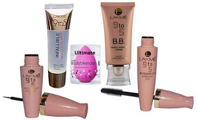 

Ultimate Sponge Puff, 9to5 BB Bright Benefit Cream, infallible Mattifying Primer, Waterproof Eyeliner & Mascara(Set of 5)