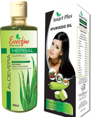 Everfine Herbal shampoo & Ayurvedic oil(Set of 2)