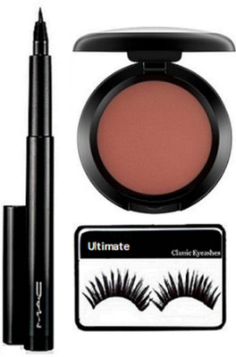

Ultimate Eyelashes, Mac Star Trik Blsuher with pen Eyeliner(Set of 3)