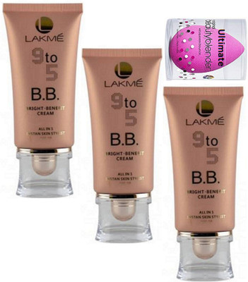 

Ultimate Sponge Puff, 9to5 BB Bright Benefit Cream Pack of 3(Set of 4)