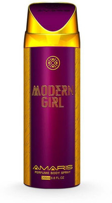 

AMARIS 2 * MODERN GIRL PERFUME Body Spray - For Women(400 ml, Pack of 2)