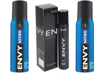 

Envy Nitro 2pcs. & Men 60ml 1pc. Deodorant Spray - For Men(300 ml, Pack of 3)