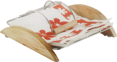 

POG 1 Compartments 1 See Saw Stainless Steel & Wooden Napkin/Tissue Holder 1(Silver)
