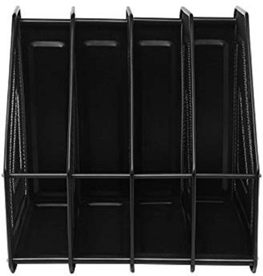 

Niyam 4 Compartments metal mesh Magazine Holder(Black)