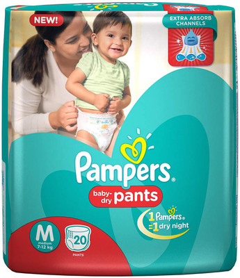 

Pampers Pants Medium Size Diapers Pants (20 Count) - M(20 Pieces)
