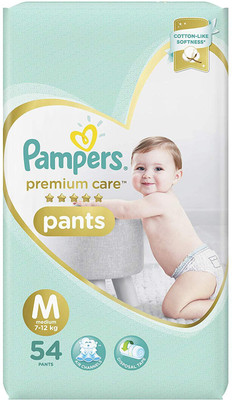 

Pampers Premium Care Pants Diapers, Medium, 54 Count - M(54 Pieces)