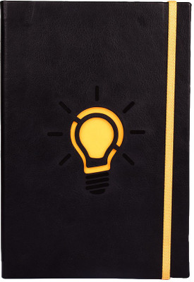 

Flipkart SmartBuy A5 Notebook(Shine Bright PU Hard Bound Notebook With Lasercut, 200 Pages Size (5.8" x 8.3"), Black)