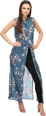 adyuth Women Shirt Blue Maxi/Full Length Dress