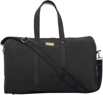 

sandcraft Leather duffel bag Travel Duffel Bag(Black)
