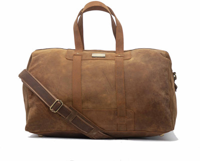 sandcraft Leather duffel bag Travel Duffel Bag(Brown)