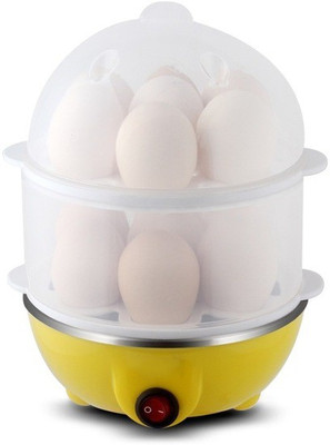 

Y S TRADERS Plastic and Stainless Steel 2 Layer Egg Boiler Cooker and Steamer with Steel MMP-006 Egg Cooker(14 Eggs)